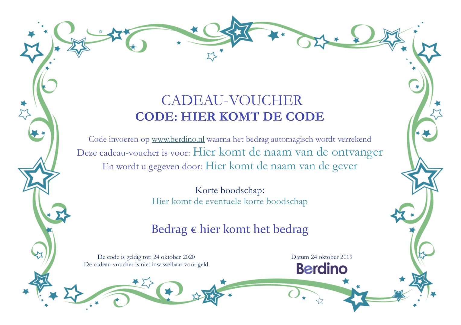 Berdino leren tassen - Cadeau-voucher