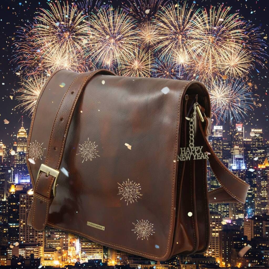 Nieuw jaar - nieuwe stoere leren tas voor heren - Berdino